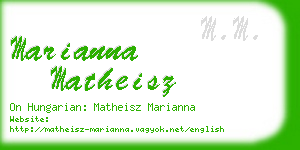 marianna matheisz business card